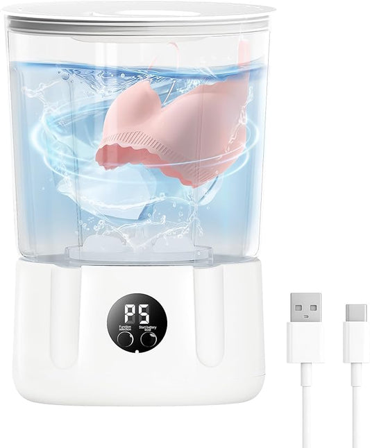 Mini Washing Machine,3000mAh Rechargeable Portable Underwear Washing Machine,Quiet and Lightweight,Deep Cleans Clothes,Low Noise,Small and Light,Suitable for Travel,Dormitory,RV and Apartment Use