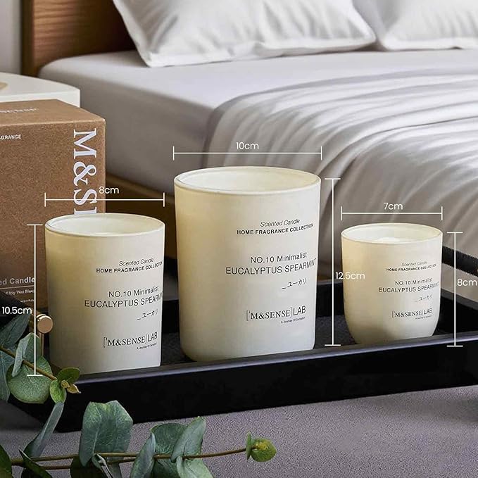 M&SENSE Natural Soy Candle| Oud Wood | 8.82 oz, 50H Burn | Minimalist Scented Candle for Relaxation, Gifting, Home Décor | for Bedroom, Office, Party Medium
