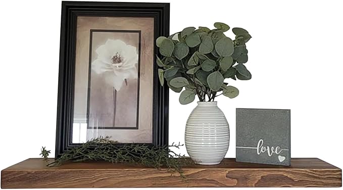 joelsantiques 30 Inch Floating Shelves - 30x8x2 in - Bathroom Shelves Over Toilet - Wall Mounted Floating Shelves Toilet Paper Storage Small Farmhouse Decor Shelf, Rustic Brown