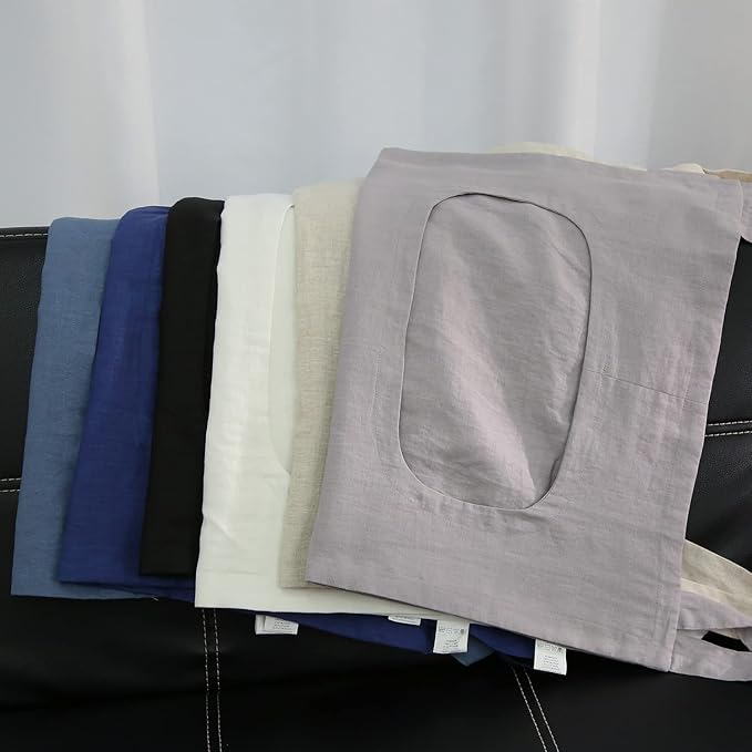 Amazhiyu 100% Linen Door Hanging Laundry Hamper Bag, 19x27 Inches Yellow