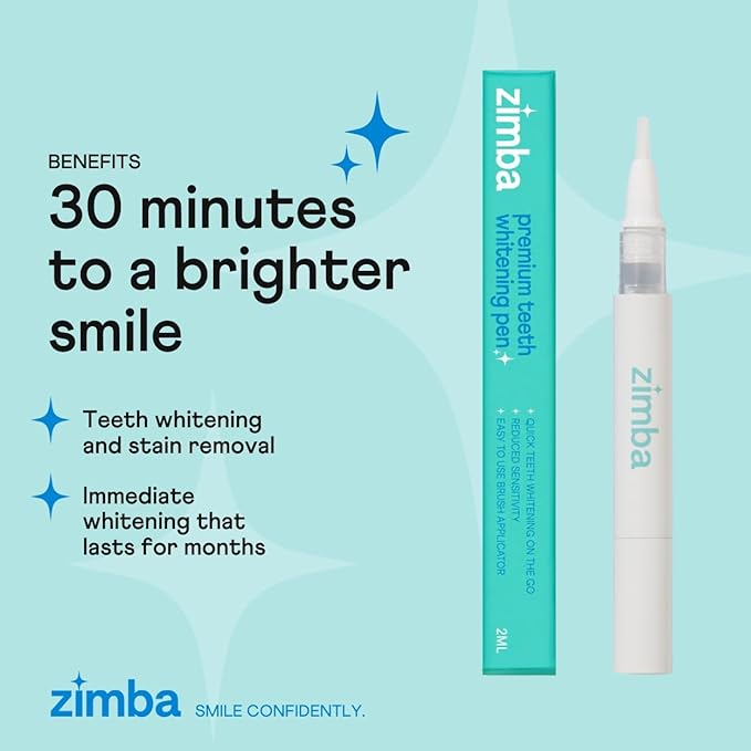 New Zimba Whitening On-The-go Kit | Cordless LED Accelerator Light and Whitening Pen