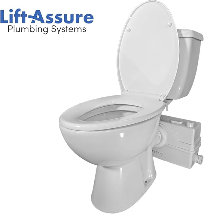 800W/1+HP American Elongated Macerating Toilet Kit with Macerator Pump for Basement Toilet System, 3 - Piece Kit by Lift Assure