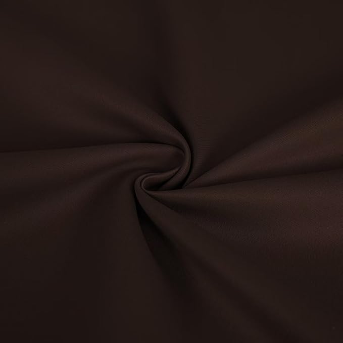 Blackout Curtains 72 Inch Length for Bedroom, Thermal Insulated Blackout Curtains 2 Panels Set, Solid Grommet Privacy Room Darkening Drapes for Living Room Windows(W52 x L72, Chocolate)