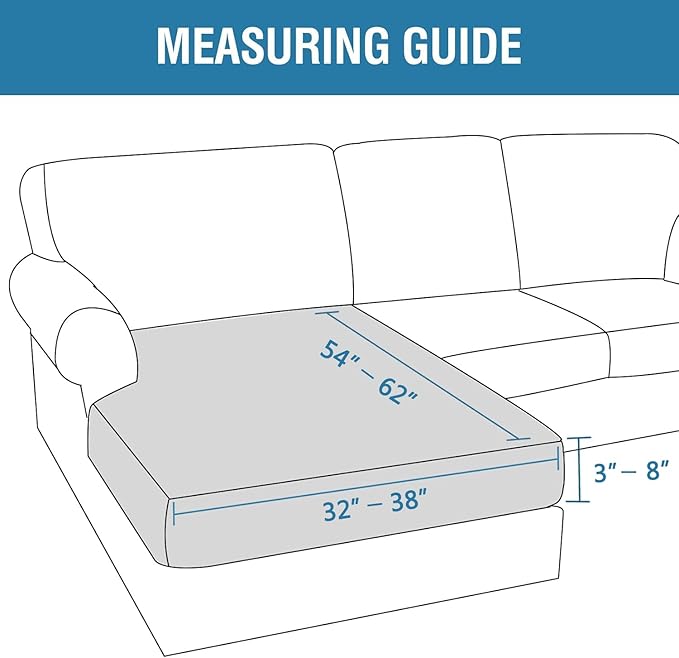 H.VERSAILTEX Velvet Stretch Individual Chaise Cover Sectional Couch Covers for L Shaped Sofa Both Left/Right Furniture Protector Seat Cushion Sofa Cover (1 Piece Chaise Cover, Taupe)