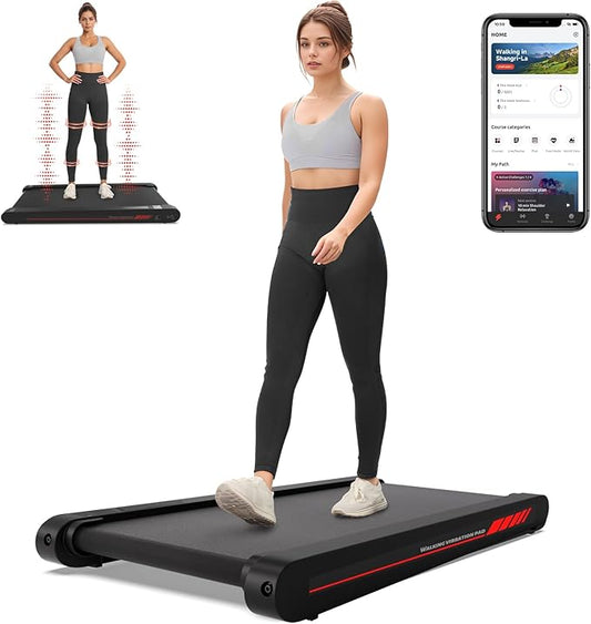 Walking Vibration Pad,Under Desk Treadmills for Home,4 in 1 Vibration Plate Exercise Machine,Portable Walking Pad with APP,350 Lb Capacity Multifunctional Treadmill Pro Max