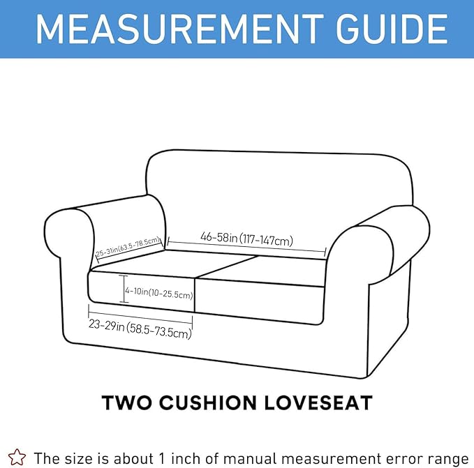 hyha Waterproof Couch Cushion Covers, Stretch Sofa Couch Seat Slipcover for Dog Washable, Non-Slip Waterproof Outdoor Cushion Covers for Patio Furniture Replacement (2 Pieces, Chocolate)