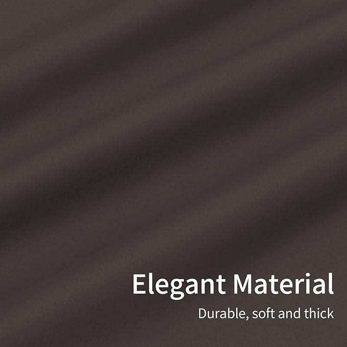 Easy-Going Blackout Curtains for Bedroom, Solid Thermal Insulated Grommet and Noise Reduction Window Drapes, Room Darkening Curtains for Living Room, 2 Panels(46x84 in, Taupe)