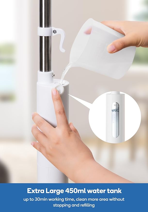 Steam Mop for Floor Cleaning,15-Second Setup,Chemical-Free Floor Steam Cleaner for Hardwood,Laminate,Tile&Greasy Spots.Ergonomic Design with Hands-Free Standing,3 Steam Settings,Reusable Washable Pads