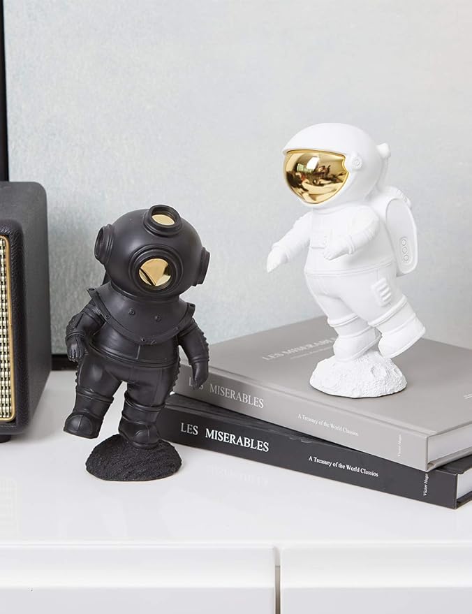 HAUCOZE Diver Figurine Decor Modern Statue Sculpture Table Centerpiece Polyresin 7.5 inch