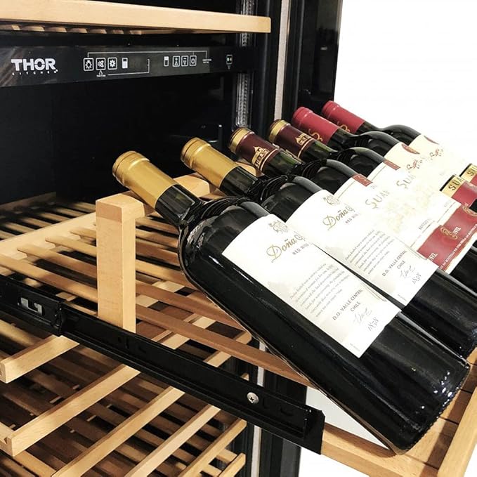 THOR Kitchen Freestanding 24-Inch Dual Zone Wine Cooler in Stainless Steel - Model TWC2403DI