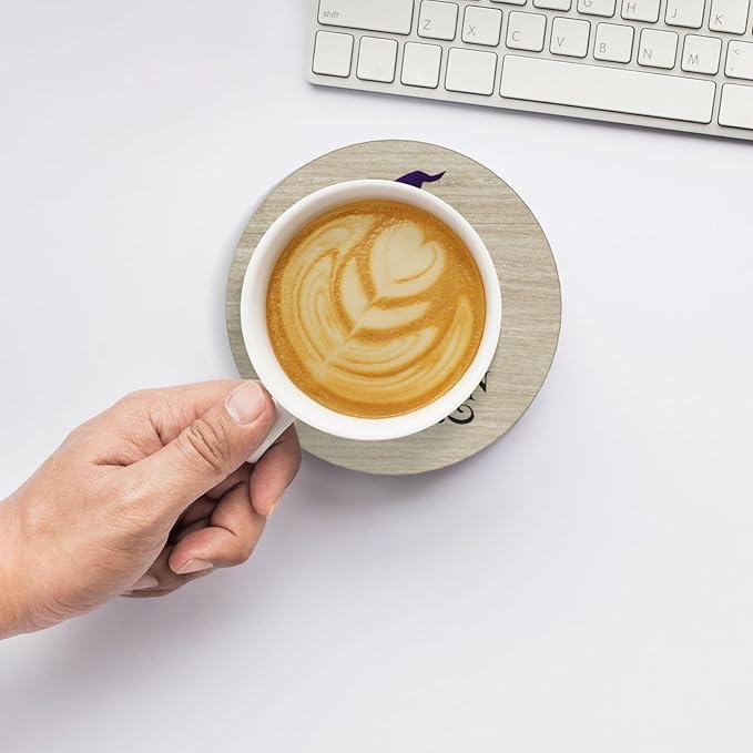 Halloween Coaster for Drinks Set of 6 with Metal Holder and Cork Base Ceramic Drink Coasters Absorbent Cup Mat Non-Slip for Home Kitchen Office Table Decor, 4 Inch