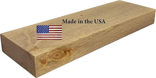 joelsantiques - 18 Inch Wooden Floating Shelves for Wall - 18x6x2 in - Made of Natural Wood - Short Heavy Duty Rustic Wall Shelves for Bedroom - Perfect for Bathroom, Kitchen - Natural