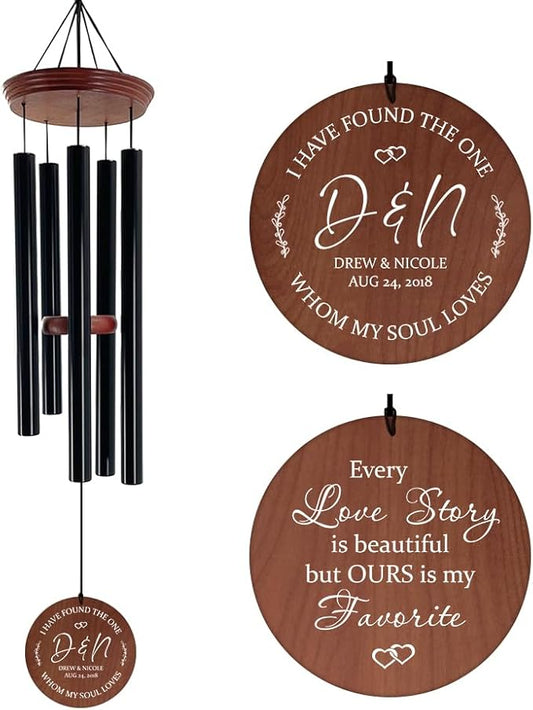 ASTARIN Personalized Wind Chimes Outdoor Deep Tone,35'' Customized Memorial WindChimes for Loss of Loved One,Melody Wind Chime Unique as Sympathy Gift,Home Décor for Garden