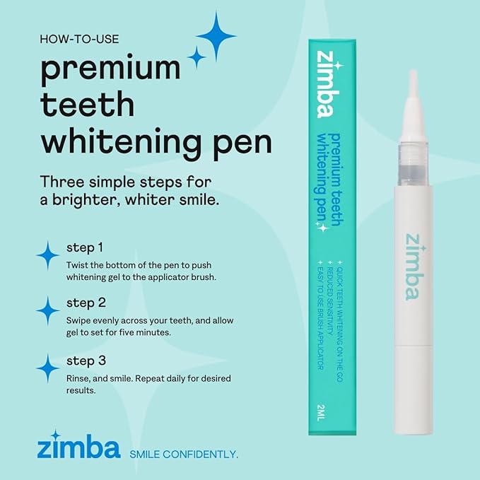 New Zimba Whitening On-The-go Kit | Cordless LED Accelerator Light and Whitening Pen