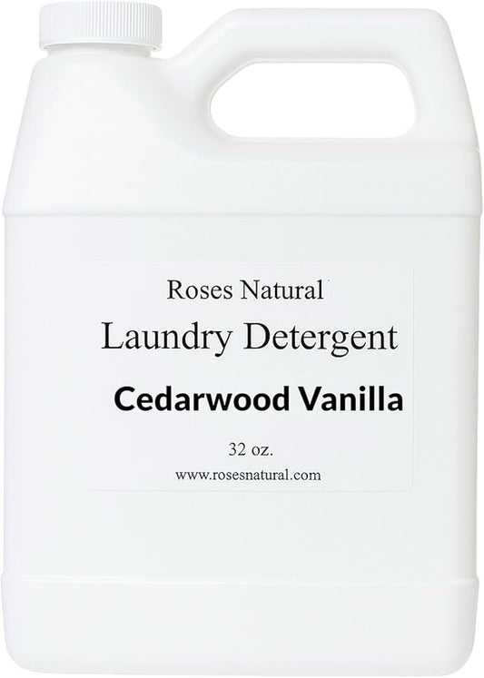 Plant-Based Liquid Laundry Detergent, 32 Fl Oz, Multiple Scents, HE Compatible (Cedarwood Vanilla)
