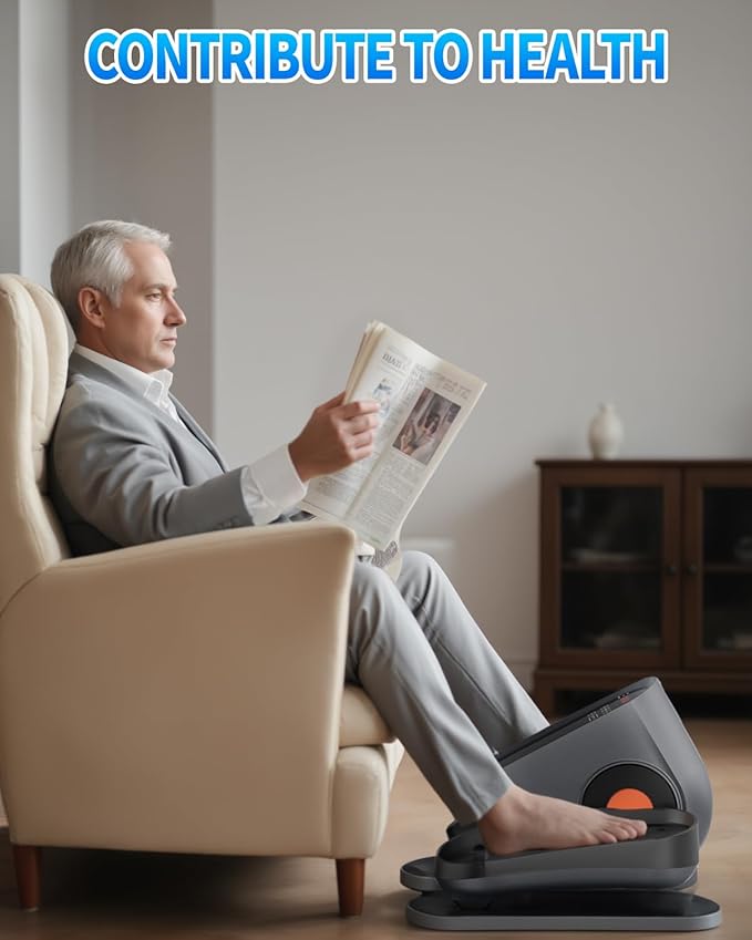 Under Desk Elliptical Machine, Electric Ellipse Leg Exerciser as Seen on Tv for Seniors with 10 Adjustable,Pedal Exerciser,Exercise Equipment for Home