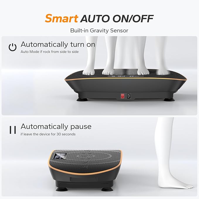 MERACH Vibration Plate Exercise Machine, Whole Body Workout Equipment for Women, Bluetooth and Silicone Pedal, Vibration Plate with Auto Mode, Vibrate Fitness Platform for Home