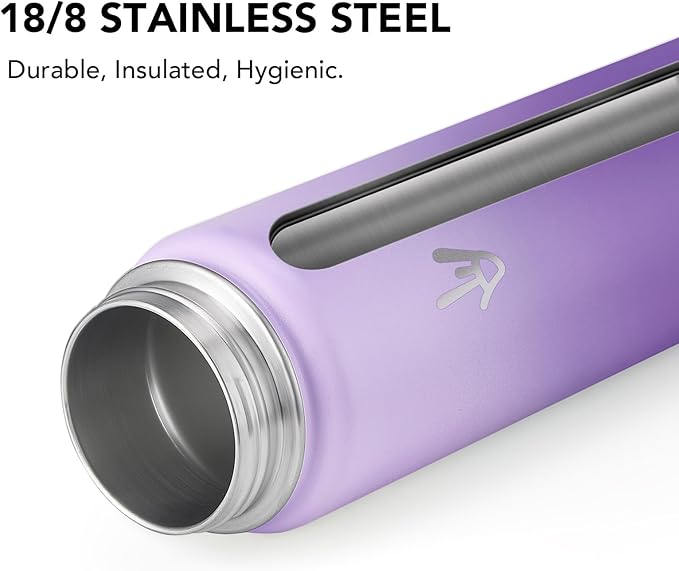 Enerbone 32 oz Insulated Water Bottle, Stainless Steel Bottle with Carrying Strap, Double-Wall Vacuum Insulation Design, Leakproof Sports Bottle with Straw, Keep Drinks Cold or Hot for Hours