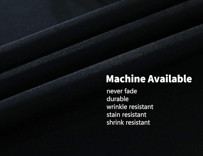 Surmente Black Square Tablecloth-52x52 Inch Table Cloth for Small Square Tables,Washable Polyester Table Cover for Weddings, Banquets, or Restaurants