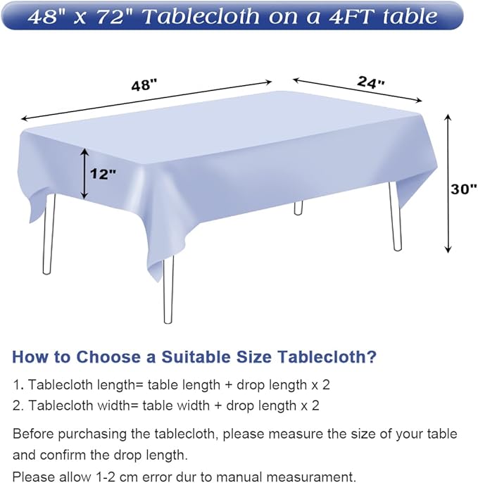 SquarePie Sequin Tablecloth 50 x 72 Inch Navy Blue Sparkly Table Linen for Wedding Party