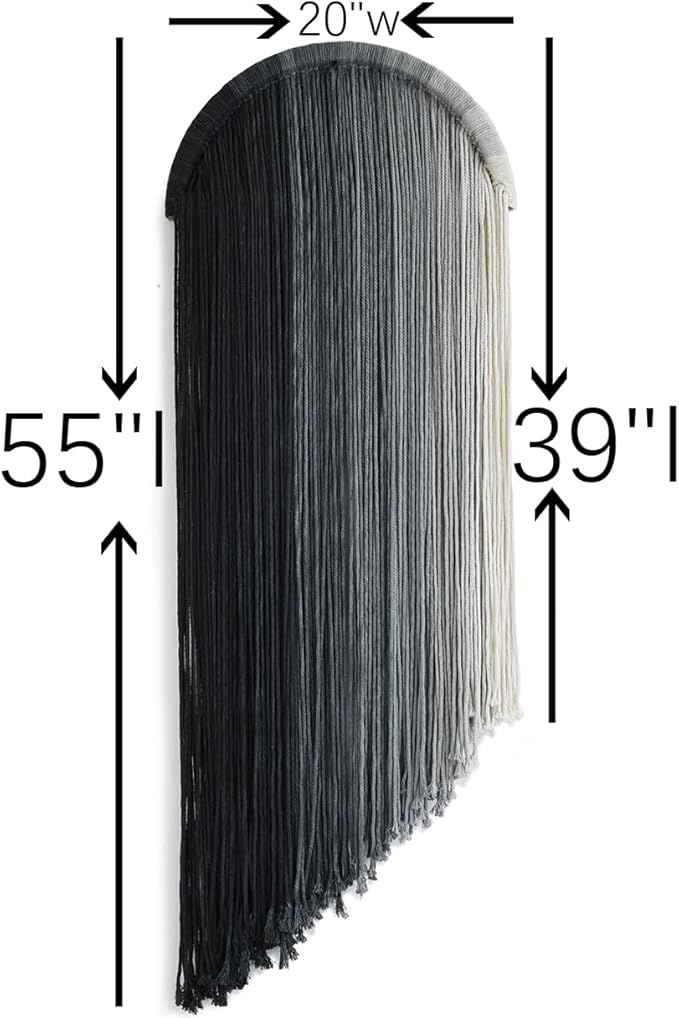 Macrame Wall Hanging Dip Dyed Macrame Decor for Living Room Bedroom Boho Decor 20"
