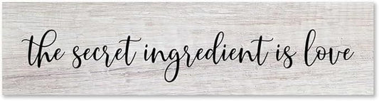 Generic Funny Wood Sign The Secret Ingredient is Love Rustic Wooden Hanging Sign Home Farmhouse Kitchen Wall Decoration 16 x 6 Inch