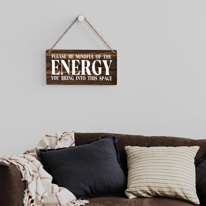 Inspirational Zen Wall Art, Positive Affirmations Wall Decor, Meditation Room Decor Spa Decor Spiritual Wall Art Decor Hanging Sign Wood Plaque Block for Home Office Bathroom Bedroom