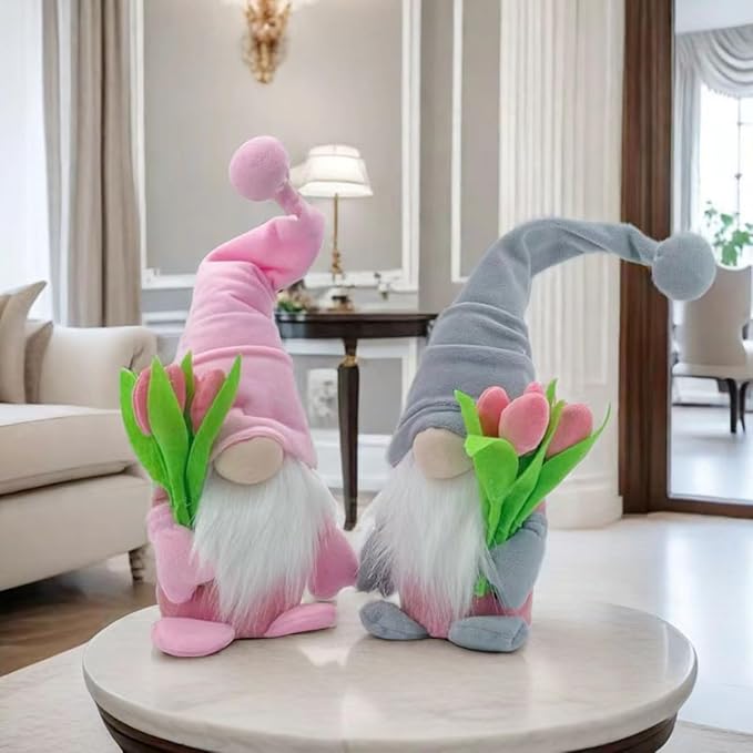 Fall Decoration for Home,15 inch Fall Gnomes Plush Decor for Tiered Tray, Thanksgiving Gnome Plush Doll Swedish Gnomes Gifts Autumn Table Decoration Home Tabletop Elf Doll,Grey