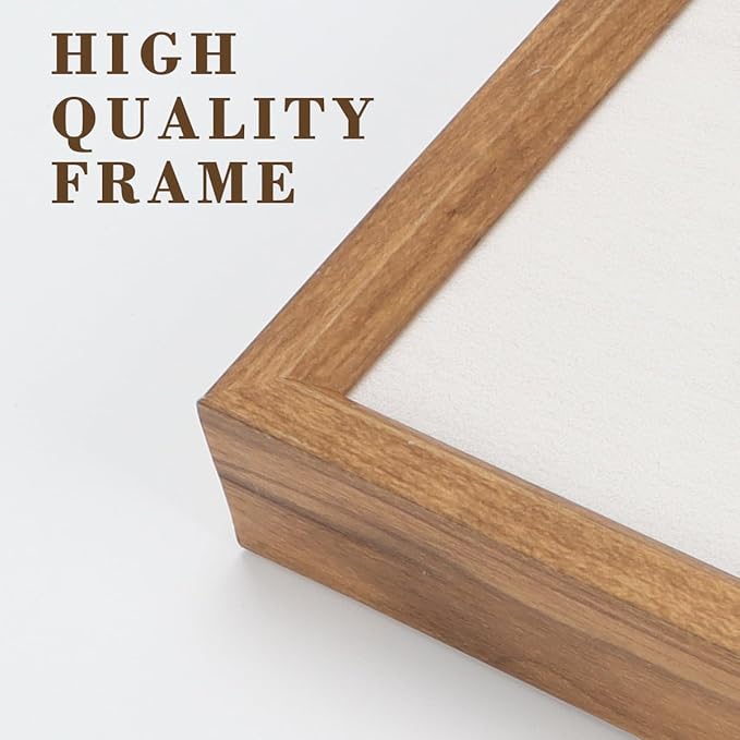 IARTTOP Large Boho Wall Art Set Of 3 Framed Mid Century Modern Wall Decor Abstract Geometric Wood Wall Art For Bedroom Living Room Office 16"x 32"