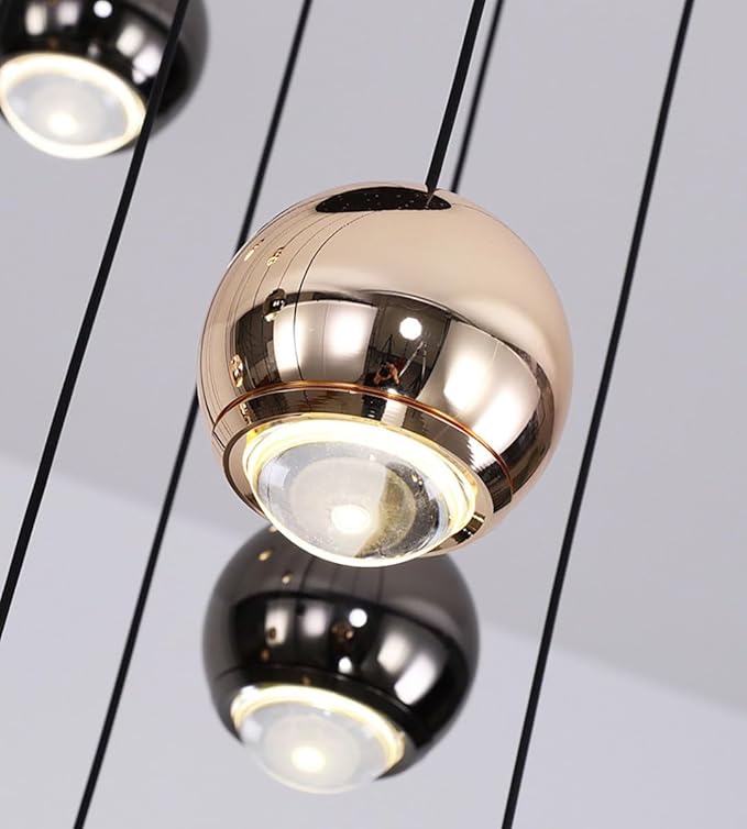 Farmhouse Crystal Chandelier, Luxury Hanging Lights High Ceiling Pendant Lighting for Foyer Staircase 32 Lights Black and Gold Dimmable 2700k-6000k