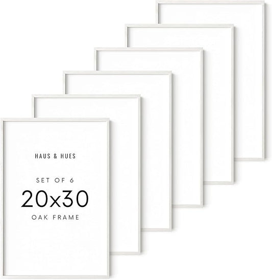 HAUS AND HUES Standalone White Oak Frame Set of 6-20x30