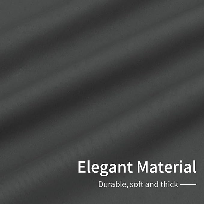 Easy-Going Blackout Curtains for Bedroom, Solid Thermal Insulated Grommet and Noise Reduction Window Drapes, Room Darkening Curtains for Living Room, 2 Panels (34x63 in, Gray)