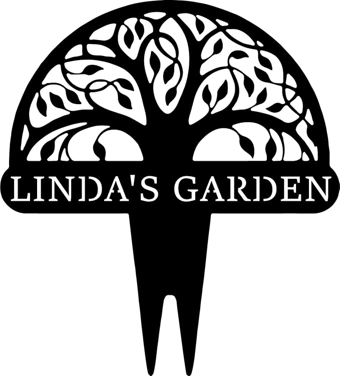 Personalized Tree of Life Metal Garden Sign with Stake, Custom Family Name Sign for Outdoor, Nature Lover Gift