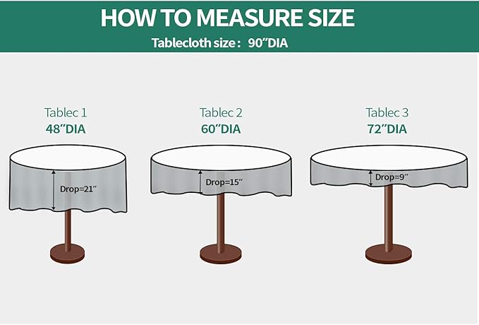 Surmente Red Tablecloth for Round Tables, 90-inch Round Table Cloths for Weddings, Banquets, or Restaurants