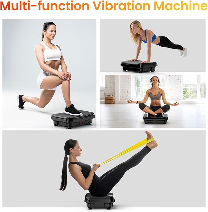 Vibration Plate Exercise Machine: TISSCARE Vibrating Plates for Lymphatic Drainage and Weight Loss, 300Lbs Capacity Full Body Power Shake Workout Platform for Home Cardio Fitness