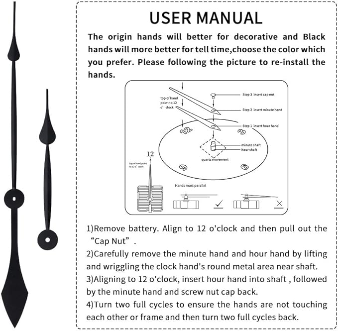 30 inch Large Wall Clock Decorative Solid Metal Retro Decor for Home Farmhouse Living Room