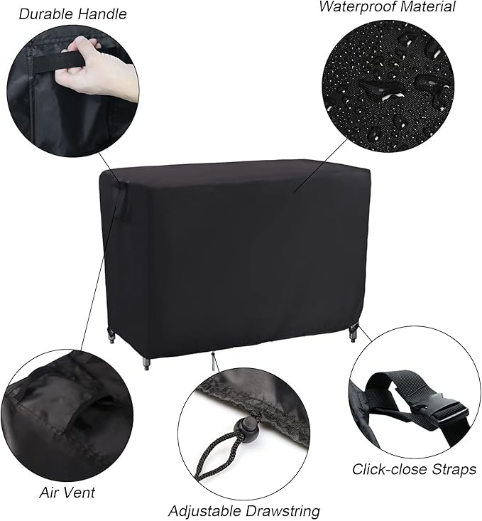 Kingling Outdoor Prep Table Covers, Waterproof Stainless Steel Table Cover Metal Table Cover Protection for Patio Kitchen Prep/Work Tables - 72''L x 30''W x 35''H