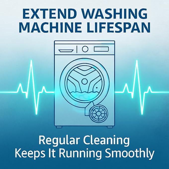Washing Machine Cleaner, Septic Safe Washer Descaler Tablets for Removing Pet Hair, Odors, Residue, Suitable for HE Front Loader, Top Load, 1 Year Supply, 24 Pack (For Pet Owner)