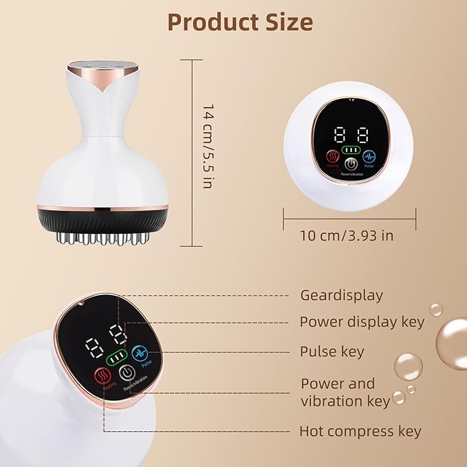 Lymphatic Drainage Massager, Cellulite Massage Tool Helps Reduce Stretch Marks & Cellulite Remover, for Belly, Legs, Arms, 30 Levels Microcurrent, Red Light, Heat and Vibration Body Engraving Machine