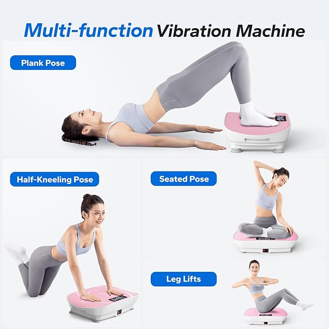 MERACH Vibration Plate Exercise Machine, Whole Body Workout Equipment for Women, Bluetooth and Silicone Pedal, Vibration Plate with Auto Mode, Vibrate Fitness Platform for Home