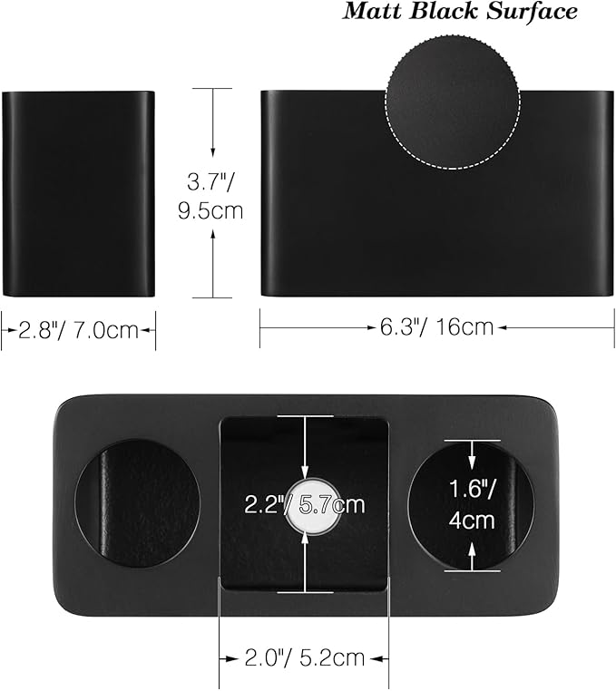 Luxspire Toothbrush Holder, 3 Slots Electric Toothbrush and Toothpaste Holder, Resin Bathroom Countertop Storage Bathroom Accessories Toothbrush Stand for Vanity Counter Organizer Caddy - Black