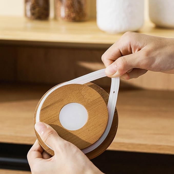 Black White Ceramic Coffee Canister Tea Canister with Seal Wood Lid, Airtight Coffee Storage Container for Coffee Bean, Ground Coffee, Sugar, Cookie Candy jar (White, 800ml)