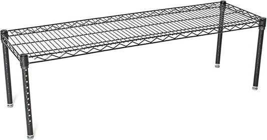 Omega Products Corporation 12" Deep x 72" Wide x 20" High Black Mobile Dunnage Rack