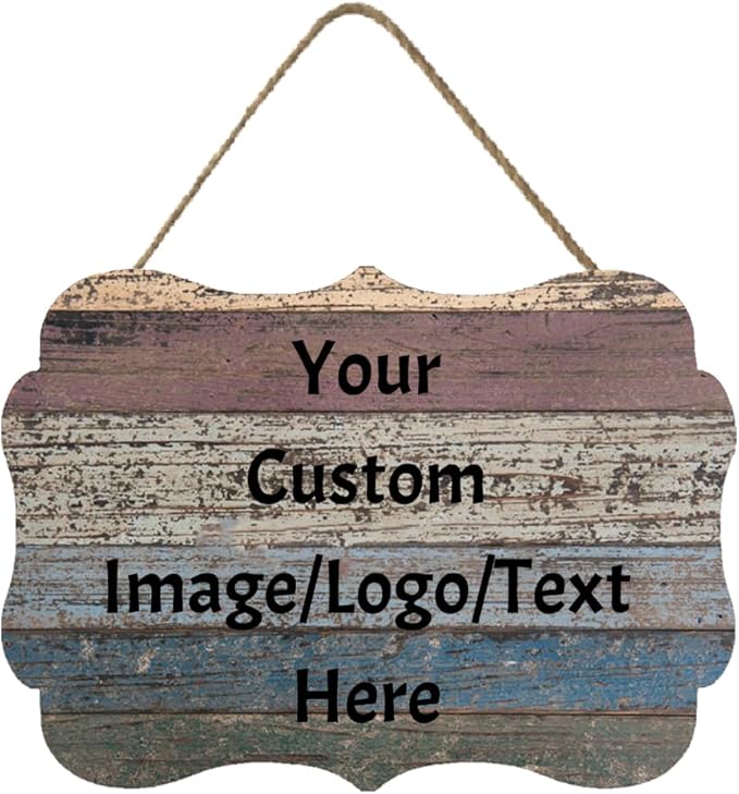 Personalized Custom Wooden Signs with Any Text Name for Home Door Man Cave Bar Family Farmhouse Decorative Home Kitchen Rustic Wall Decor