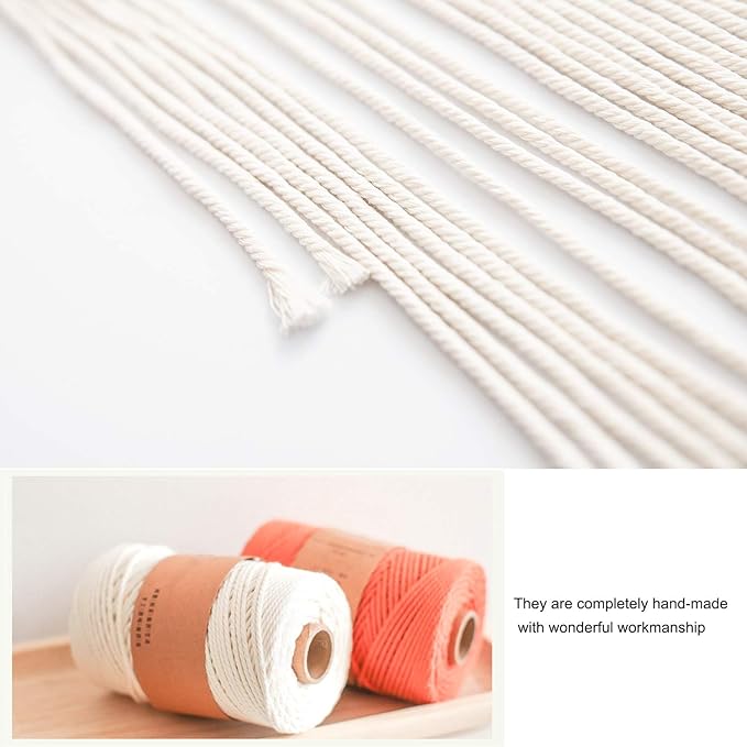 MOONFLY Dream Catcher with Handmade Moon Star Design Woven Cotton Dream Catchers Boho Macrame Wall Hanging Home Decoration Ornament Craft Gift (White Moon)