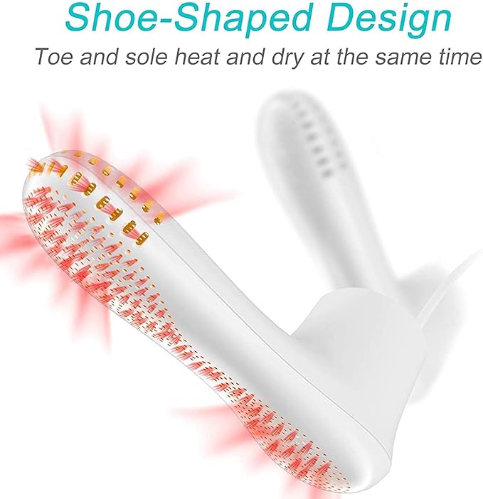 Shoe Dryer and Deodorizer with Timer - Shoes Boots Socks Gloves Dryer Warmer, No Noise | Strong Wire | US Plug
