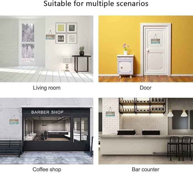 No Soliciting Sign for House,Ideal No Soliciting Signs for Front Door, Wall, Doorbell,Hanging Wood Plaque,Perfect No Solicitation Signs for Every Home, Business or Office 6x18 Inch