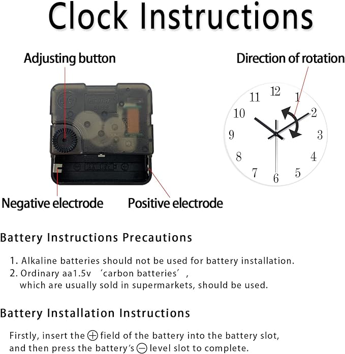 Glass Wall Clocks Battery Operated 14 Inch Modern Abstract Wall Clock for Bedroom Blue Wall Clock Silent Non Ticking