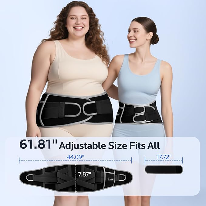 Cordless Heating Pad for Back Pain Relief: 7000mAh Lower Back Massager with 6 Heat 6 Vibration, Portable Heating Pad for Cramps, Birthday Gifts for Women Men Mom Dad