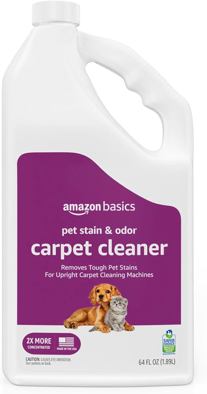 Amazon Basics Pet Stain Remover, Carpet Cleaner, Fresh Scent, 64 fl oz